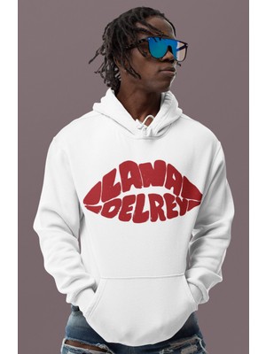 Sevbano Lana Del Rey Baskılı Unisex Oversize Şarkıcı Hoodie