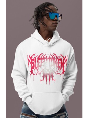 Sevbano Sleep Token Rock Metal Yazılı Unisex Oversize Müzik Grubu Hoodie