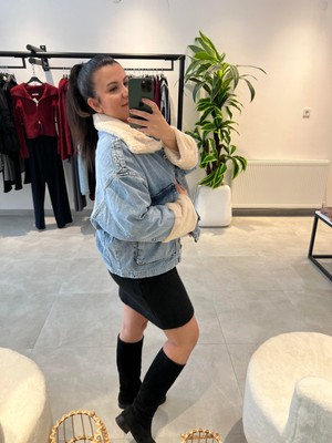 Patuta Butik Jean , Içi Peluş Kürk Astarlı, Mont