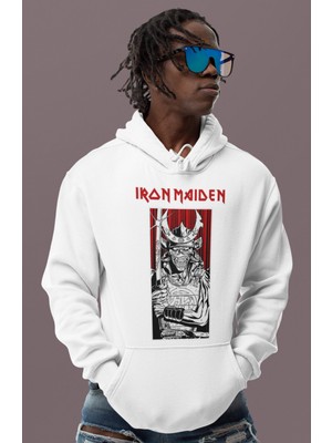 Sevbano Ironmaiden Rock Metal Baskılı Unisex Oversize Müzik Grubu Hoodie