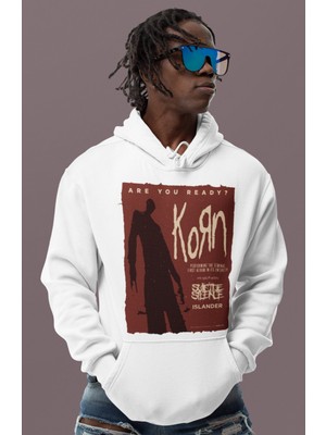 Sevbano Korn Rock Metal Baskılı Unisex Oversize Müzik Grubu Hoodie