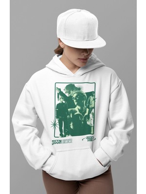 Sevbano Tasarım Justin Bieber Baskılı Unisex Oversize Şarkıcı Hoodie