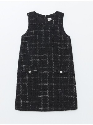 Lc Waikiki Yeni Sezon Bisiklet Yaka Kız Çocuk Tüvit Elbise