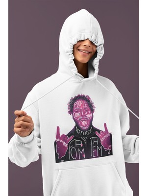Sevbano Post Malone Rapper Baskılı Unisex Oversize Şarkıcı Hoodie