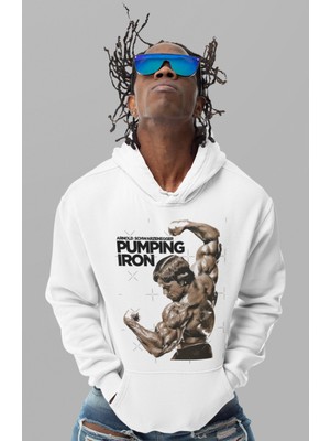 Sevbano Arnold Pumping Iron Bodybuilding Fitness Unisex Oversize Sporcu Hoodie