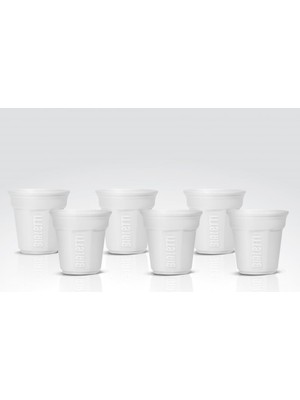 Braventa Collection Y0TZ502 6 Espresso Bardağı, Porselen, Beyaz, 23,7 x 14 x 7 Cm, 6 Parça