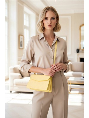 Benerly Kadın Çapraz Askılı Mini Omuz Çantası Düz Desenli Dokuma Yüzeyli Günlük Kullanım Için Şehir Stili