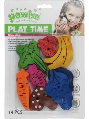 Braventa Collection Kemirgen Oyuncağı 14 Parça Meyve-Sebze