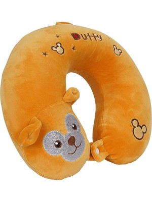 Braventa Collection Tucklebery Yumuşak ve Konforlu Boyun YASTIĞI%100 Visko, Kids Figürlü Seyahat Yastığı (Sarı)
