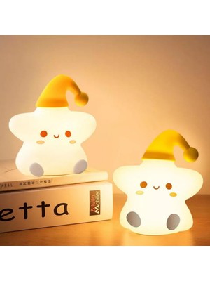 Braventa Collection Çocuk Gece Lambası Yıldız Gece Lambası,yumuşak Dokunmatik Rgb Renk Modu,emzirme Işığı Bebek Odası,do