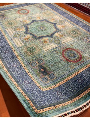 El Dokuma Afgan Halı Memlük Desenli 6 Metre Kare