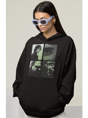 Sevbano Tasarım Justin Bieber Baskılı Unisex Oversize Şarkıcı Hoodie