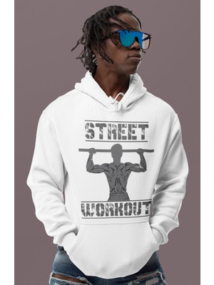 Sevbano Street Workout Calisthenics Fitness Baskılı Unisex Oversize Sporcu Hoodie