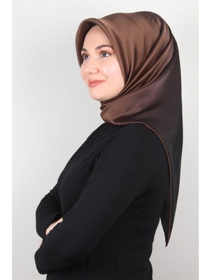 Aker Ipek Eşarp - 7656701-333 Siyah Kahve Sura - Degrade
