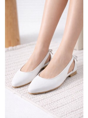 ModaFrato Lunessa Kadın Babet Sandalet Yazlık Ayakkabı Sivri Burun Günlük Babet