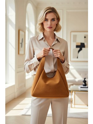 Benerly Kadın Oval Omuz Çanta Dokuma Düz Desen Yavrulu Model Tek Askılı Yapı Iç Bölmeli Düzenleme Şık