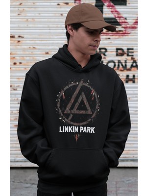 Sevbano Rock Metal Müzik Grubu Linkin Park Baskılı Unisex Oversize Hoodie