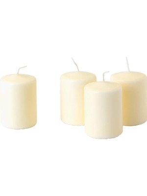 Braventa Collection Ikea Hemsjö 4lü Blok Mum Seti Ucuz Beyaz Natürel 8 cm Skimmer Için Pö