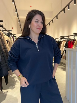 Patuta Butik Lacivert  Rose Takım