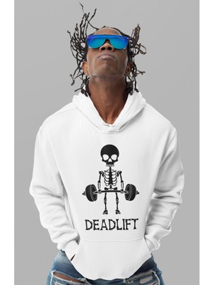 Sevbano Deadlift Bodybuilding Gym Baskılı Unisex Oversize Sporcu Hoodie