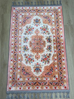 Prayer Rug Dokuma Taban Örgü Püsküleri ve Ipek Kadar Yumuşak Yüzeyiyle Bambu Seccade Namazlık 80X125 cm