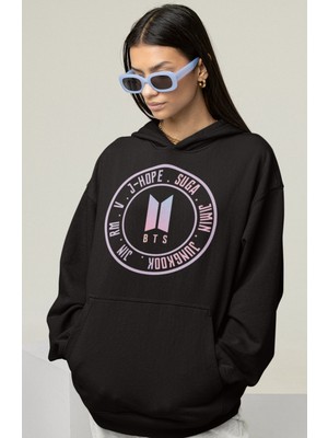Sevbano J-Hope Suga Jimin Jungkook Jin Bts Baskılı Unisex Oversize Müzik Grubu Hoodie