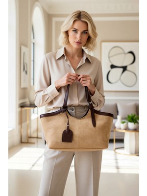 Benerly Kadın Midi Omuz Çantası Ayarlanabilir Askı Detaylı Geniş Iç Hacimli Charm Detaylı Günlük Model