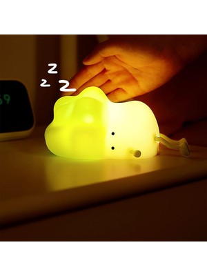 Çok Fonksiyonlu Dokunmatik Lahana Gece Lambası Şarj Edilebilir LED Çocuk Odası Lamba