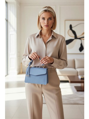 Benerly Kadın Çapraz Askılı Mini Omuz Çantası Düz Desenli Dokuma Yüzeyli Günlük Kullanım Için Şehir Stili