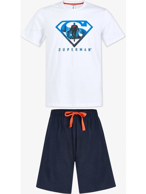 Penti Erkek Renkli Lic-Superman Pijama Takımı Pamuk Kumaş ile Rahat ve Şık Tasarım