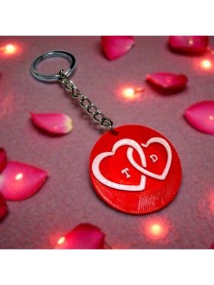 NFCSENS Sevgililer Gününe Özel Nfc Baş Harfli Kalp Anahtarlık