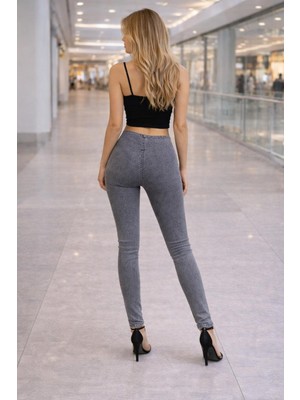 Merlavin Kadın Slim Fit Full Likralı Jean Pantolon