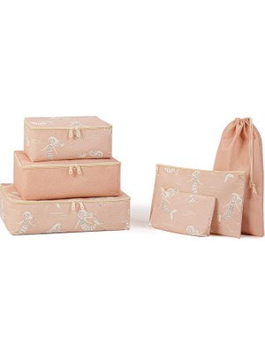 Braventa Collection Textile 6'lı Çocuk Odası Deniz Kızı Bavul Içi Düzenleyici Set