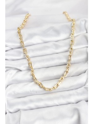 VeraGlobe Buğz Gold Renk Pirinç Tifani Model Kadın Kolye