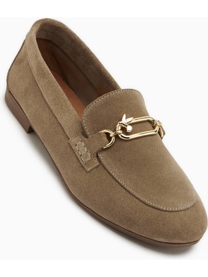 Limoya Alessa Hakiki Deri Vizon Tokalı Loafer Kadın Günlük Makosen Ayakkabı