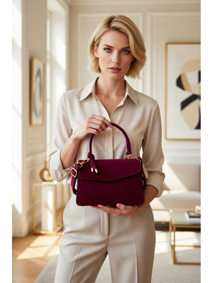 Benerly Kadın Çapraz Askılı Mini Omuz Çantası Düz Desenli Dokuma Yüzeyli Günlük Kullanım Için Şehir Stili