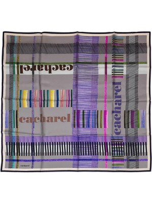 Cacharel Ipek Eşarp Twill - 8848313-922 Gri Mor