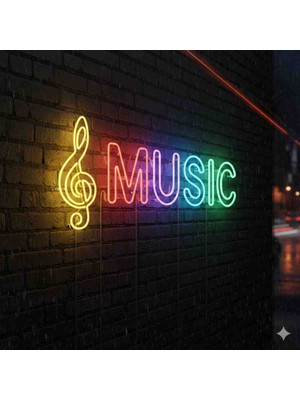Kamer Neon LED Işıklı Music Sol Anahtarı
