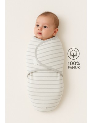 Mimocan 0-4 Ay Bebek Için %100 Pamuk Kundak, Cırt Cırtlı, Yumuşak Penye Kumaş, Nefes Alan Kumas