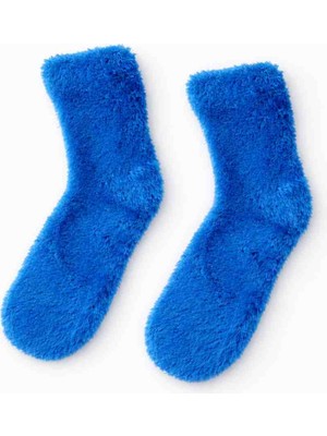 Esesto Sock Saks Mavisi Kadın Peluş