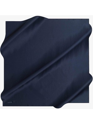 Aker Düz Taşlanmış Ipek Eşarp Sura - Lacivert 321