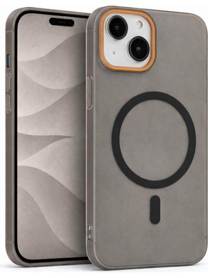 Vissona iPhone 13 Uyumlu Magsafe Wireless Şarj Özellikli Mat Sert Arka Kapak Kılıf