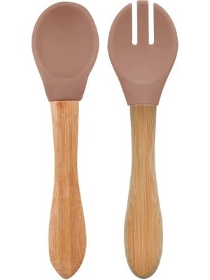 SHC4200 Oioi Mama Kaşığı ve Çatal Seti Woody Brown