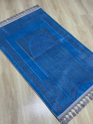 Prayer Rug Dokuma Taban Örgü Püsküleri ve Ipek Kadar Yumuşak Yüzeyiyle Bambu Seccade Namazlık 80X125 cm