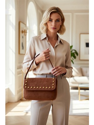 Benerly Kadın Dokulu Troklu Mini Omuz Çantası  Düz Desen Günlük Casual Ortam Kullanım