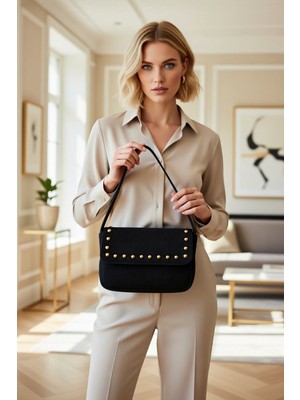 Benerly Kadın Dokulu Troklu Mini Omuz Çantası  Düz Desen Günlük Casual Ortam Kullanım