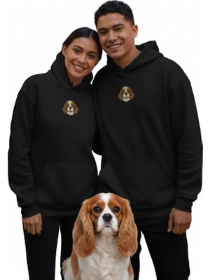 Muhtar Store Sevgililer Günü Cavalier King Charles Spaniel Köpek Figürlü Çift Hoodie Kombini – Şehir Stili