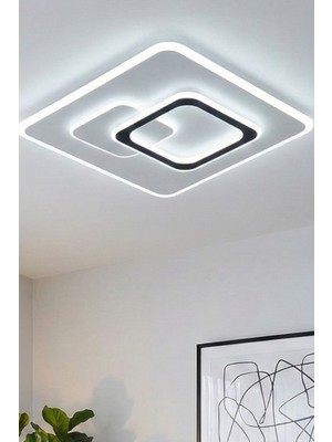 Ece Aydınlatma Stark 3 Renk Işıklı Kumandasız Plafonyer Modern Avize