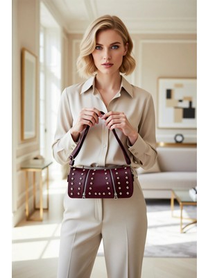 Benerly Kadın Troklu Mini Omuz Çantası Dokuma Ayarlanabilir Askılı Fermuar Detaylı Günlük Kullanım