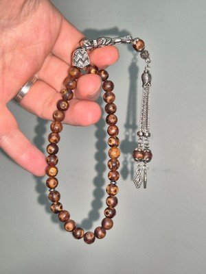 Doğal Taş Tibet Akik Tesbih